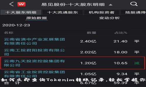 2025必看！如何立即查询Tokenim转账记录，轻松掌握你的数字资产